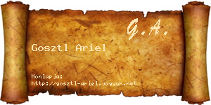 Gosztl Ariel névjegykártya